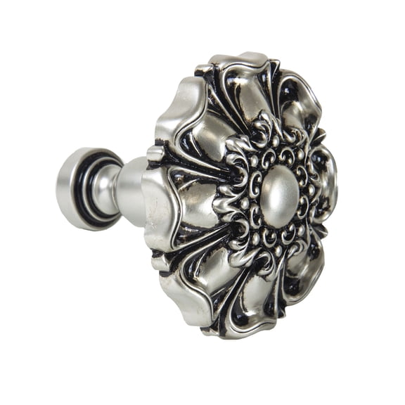 Contemporary Home Living Set of 2 Silver Contemporary Window Curtain Tie Backs 4.25"