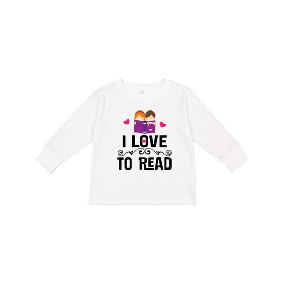 Inktastic I Love to Read Girls Long Sleeve Toddler T-Shirt