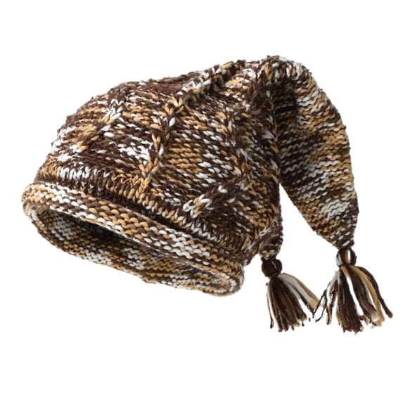 Novelty Crochet Clown Hat Winter Warm Pullover Brimless Skull Hat Women Accessory