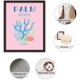 thumbnail image 3 of Paquete de 9 lienzos decorativos para pared, sin marco, impermeables, de estilo preppy, con criaturas marinas de viaje, de 8 x 10 pulgadas, coloridos pósteres de lienzo para pared., 3 of 7