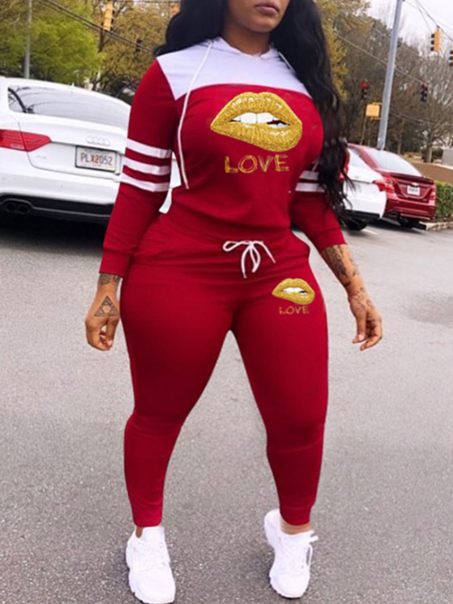 lovelywholesale Plus Size Lip Letter 