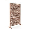 Laser Cut Decorative Steel Privacy Panel, Metal Fencing Perfect for Indoor/Outdoor (4' x 2' Wideline Rust 1 Piece)