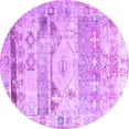 thumbnail image 1 of Ahgly Company Indoor Round Persian Purple Traditional Area Rugs, 5' Round, 1 of 4