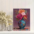 thumbnail image 2 of UXIEQU Vibrant Peony Flower Vase Canvas Art 15.75x11.81 Inches, 2 of 8
