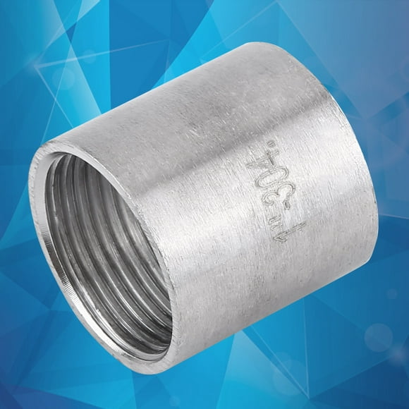 1, Stainless Steel Pipe Fittings, 1" Straight Coupling Female X Female BSP,BSP Threaded Pipe Fitting, Made From 304 Stainless Steel, for Air, Fuel, Water Pipes, Easy and