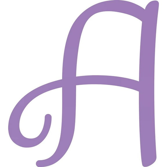 Acrylic Letter A Script, 3'' Tall Lavender Alphabet Craft, Color Options
