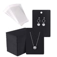 thumbnail image 6 of Earring Cards Necklace Display Cards with Bags 50pcs Earring Display Cards 50Pcs Self-Seal Bags Kraft Paper Tags for DIY Jewelry 3.8x4.8 Crown Card NO OPP Bag, 6 of 6