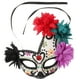 thumbnail image 1 of KAKOWELY Máscara mexicana del Día de los Muertos, delicada máscara de flores, máscara ligera de media cara, accesorio, 1 of 4