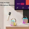 thumbnail image 4 of Mini Karaoke Machine,Mini Karaoke Machine with 1/2 Wireless Microphones, 4 of 5
