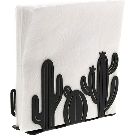 Napkin for Tables Black Metal Cactus Design
