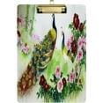 thumbnail image 1 of FMSHPON Peacock Bamoo Flower Watercolor Clipboard Hardboard Wood Nursing Clip Board and Pull for Standard A4 Letter 13x9 inches, 1 of 8