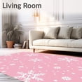 thumbnail image 2 of ODIKA 8'x10' Machine Washable Non-Slip Area Rug, Dreamy Starlight Celebration Base Adornment Festive Seasonal High Traffic Rug with Pad, Pink, 630727, 2 of 8