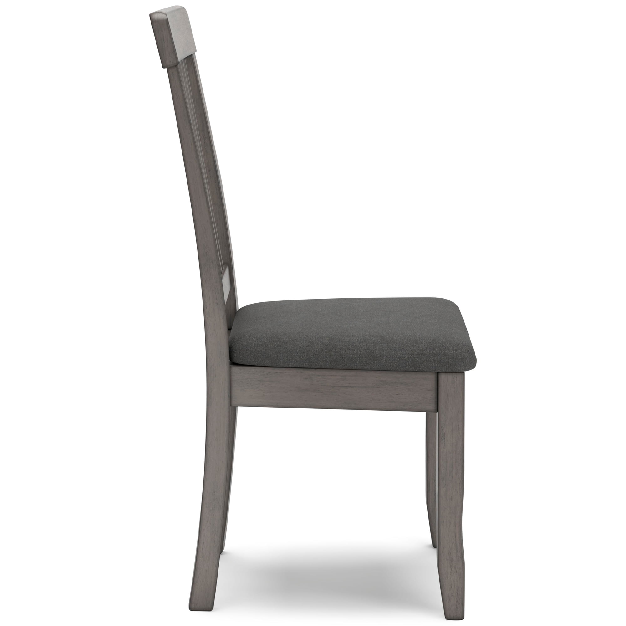 Signature Design by Ashley Shullden Upholstered Dining Side Chair Set (2), Gray, Modern Wood Chairs with Cushioned Seats and Spindle Back
