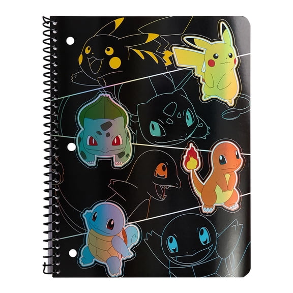 Pokemon 1-Subject Spiral Notebook, Wide Ruled, 80 Sheets, for Students