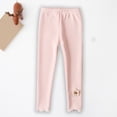 thumbnail image 5 of Odeerbi Kids Girls Fleece Lined Leggings Winter Warm Fleece Leggings Elastic Cotton Pants Pink 7-8 Years, 5 of 6