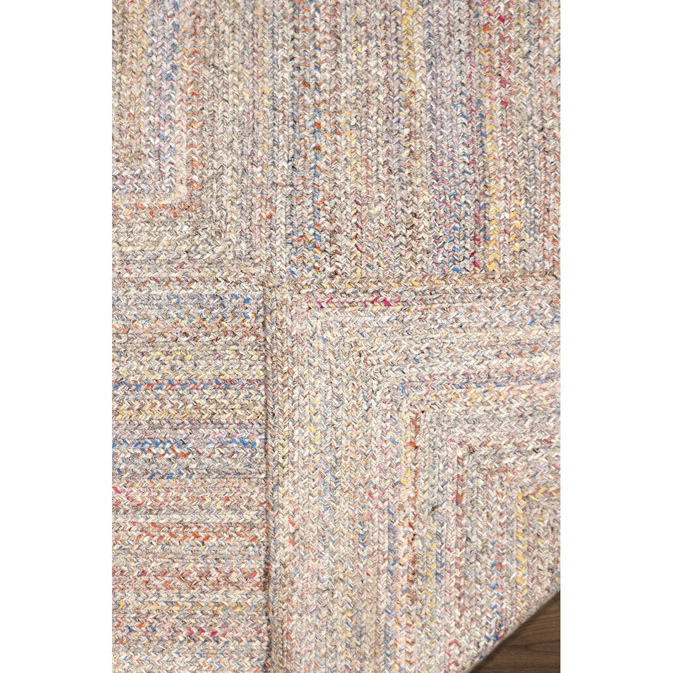 Pasargad Home Lagos 6' X 6' Hand Braided MultiColor Round Rug - All Ages, Indoors & Outdoors