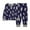Dark Blue, variant on Little Casual Cartoon Print Pajama Pants Set Fall Boys Clothes Dark Blue Size 6-7