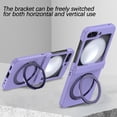 thumbnail image 4 of Decase for Samsung Galaxy Z Flip5 5G Compatible with MagSafe Case,Built-in Magnetic Ring Holder Stand,with Hinge Protector,Rugged Shockproof Anti-Scratch Slim Drop Proof Case Cover,Purple, 4 of 7