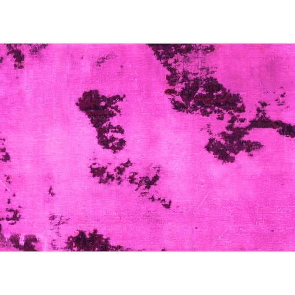 Ahgly Company Indoor Rectangle Abstract Pink Modern Area Rugs, 5' x 7'