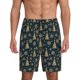 thumbnail image 1 of Fotbe Gold Snowflake Christmas Tree Pantalones Cortos de Pijama para Hombre, Ropa de Dormir, Pantalones de Pijama Cortos para Hombre-3X-Large, 1 of 6