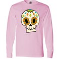 thumbnail image 3 of Inktastic Smiling Sugar Skull for Day of the Dead Long Sleeve T-Shirt, 3 of 5