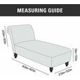 thumbnail image 2 of CJC Velvet Armless Lounge Chaise Slipcover Stretch Chaise Couch Cover Lounge Chair Sofa Slipcover Pet Furniture Cover, 2 of 7
