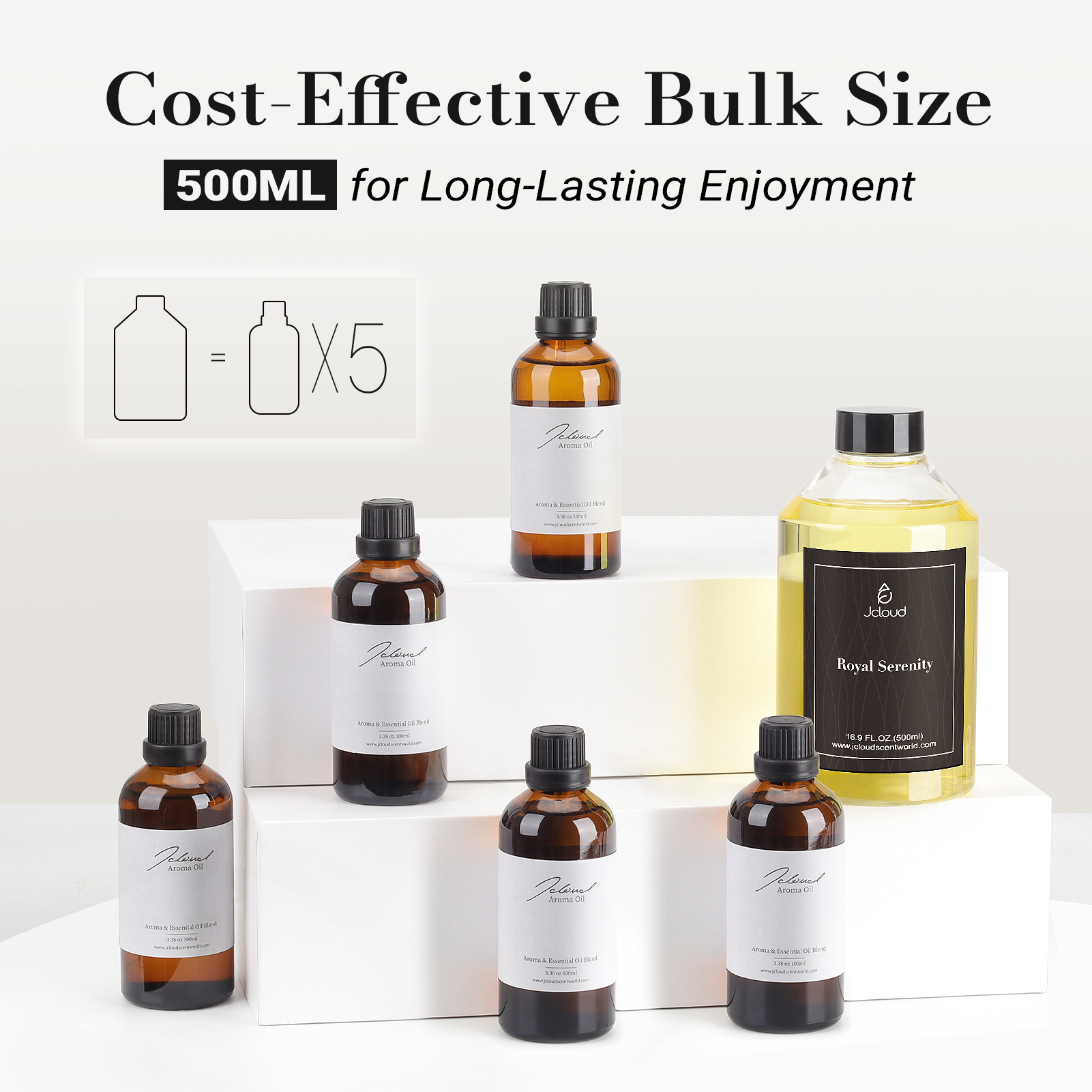 JCLOUD Hotel Diffuser Oil - 16.9 Fl Oz (500mL) - Inspired by The Ritz Carlton Hotel Scent, Luxury Cold Air Diffuser Oil Refill & Essential Oils Bulk for Home, Offices