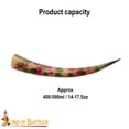 thumbnail image 2 of Lord of Battles Medieval Decorative & Drinking Horn 400 - 500 ML Handmade Genuine Ox Horn Unique Tinted Design Functional Accessory Historical Reenactments, 2 of 8