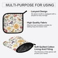 thumbnail image 3 of Yayeee Oven Mitts and Pot Holder Set of 4 Heat Resistant Kitchen Gloves Baking Hot Pad, Birds and Teapots, 3 of 5