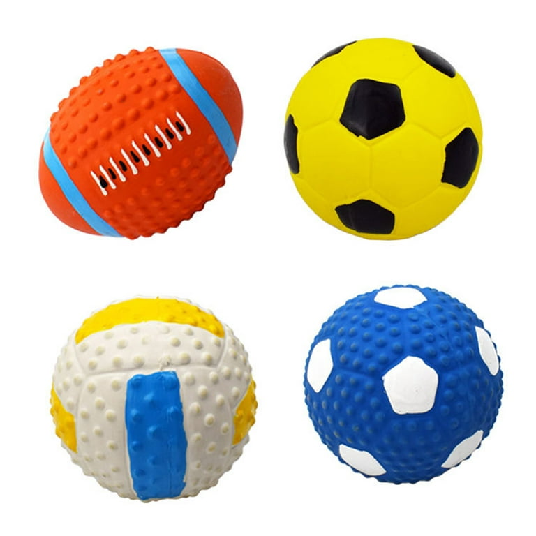 HAREDIG 3.5 Dog Toys Ball, 3Pack Squeaky Chewing Toy Balls, Spikey Dog  Balls, Dog Chew Toy for Teeth Cleaning, Interactive Fetch Toys for Small