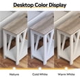 thumbnail image 6 of GALAXHERO Narrow End Table with Charging Station and Open Storage Shelf Sofa Side Table with 2 USB Ports and 2 Power Outlets, Slim Farmhouse End Table for Small Spaces, Bedroom, Living Room Greige, 6 of 8