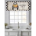 thumbnail image 2 of Sweet Farm Valances for Windows Thanksgiving Pumpkin Truck Black Plaid Wood Grain Kitchen Valance Curtain Rod Pocket Small Curtains for Cafe Bathroom Laundry Basement 42" x 12", 2 of 8