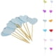 thumbnail image 3 of Yuarrent 30 piezas palillo de dientes corazón Cupcake selecciones pastel Toppers boda fiesta de cumpleaños Decoración del hogar Plata helada, 3 of 5