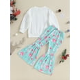 thumbnail image 4 of Suealasg 2PCS Kids Girl Christmas Outfits Clothes 4T 5T 6T 7T Child Long Sleeve Santa Claus Print Sweatshirt+Gift Box Print Pants Sets Little Girls Christmas-themed Clothing, 4 of 9