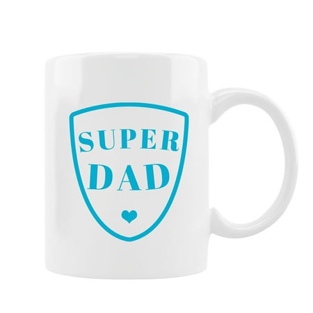 

Ceramic Mug Cup for Dad SUPER DAD Birthday Father s Day Gift from Daughter 11oz White