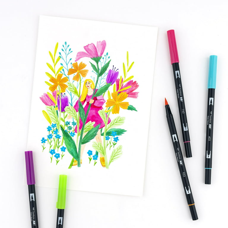 Tombow Dual Brush Pen ABT set 5 // floral - whats, the