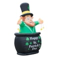 thumbnail image 3 of Holidayana 9' Inflatable St Patricks Day Pot of Gold Leprechaun Yard Decor, 3 of 6
