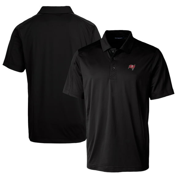 Men's Cutter & Buck Black Tampa Bay Buccaneers Prospect Textured Stretch Big & Tall Polo