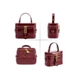 thumbnail image 2 of Deago Women's Small Square Box Crossbody Bag Mini Top Handle Tote Shoulder Bag Pouch PU Leather Satchel Purse Handbag with Adjustable Shoulder Strap (Red), 2 of 8