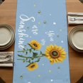 thumbnail image 5 of Table Runners 70 Inches Long Dress Scarves, Light Blue Sunshine Sunflower Farmhouse Coffee/Dining/Kitchen Table Decor, Holiday Table Runner, Pastoral Bees Farmhouse Floral 13x70 Inch, 5 of 9