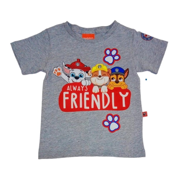 Playera Paw Patrol Gris para Niño Talla 8