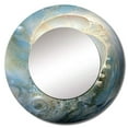 thumbnail image 2 of Designart "Pearl Passage In Blue And White Nautilus" Nautilus Rund Mirror For Wall Decor - Large White Round Printed Mirror -Modern Round Living Room Mirror - 36" x 36", 2 of 6