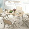 thumbnail image 4 of HOMCOM Dining Table Farmhouse Kitchen Table w/ Wood Frame for Dining Room, 4 of 10