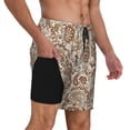 thumbnail image 2 of Fotbe Indian Paisley1 Traje de Baño para Hombre – Shorts de Natación de Secado Rápido con Forro y Bolsillos-Small, 2 of 6