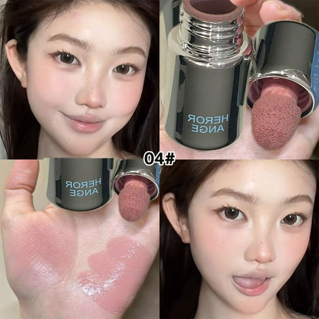 Liquid Blush Stick, Moisturizing and Long-Lasting, 7 Colors, Portable for All Skin Types