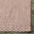 thumbnail image 2 of SAFAVIEH Courtyard Blair Geometric Indoor/Outdoor Area Rug, 8' x 11', Rust/Light Grey, 2 of 7