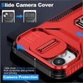 thumbnail image 3 of Funda para GANGXUN iPhone 13 - Soporte metálico, Función magnética, Rojo, 3 of 5