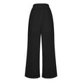 thumbnail image 5 of Chbgutlmr Womens Pants Eyelet Elastic Waist High Rise Trousers Casual Loose Dressy Lightweight Solid Color Pants, 5 of 6