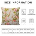 thumbnail image 6 of WERPE  Floral Throw Pillow Cushion Cover, Shabby Form Style Flowers Blossoms on Branches Spring Theme Nature Pattern, Decorative Square Accent Pillow Case, 2pcs  Pink Green, 6 of 6