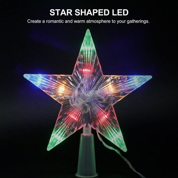 TAILTOSS Étoile de Noël à Piles LED Lumière Étoile Transparente ABS Crée une Atmosphère Chaleureuse Événements Bar 1 Pce